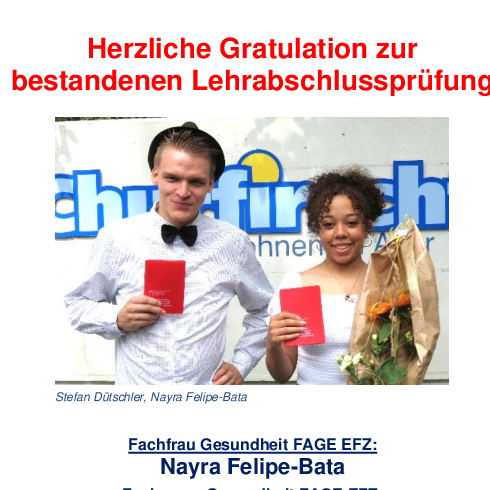 Lehrabschlussfeier unserer Fachpersonen Gesundheit im Juli 2025